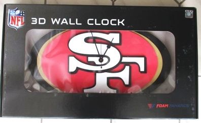 San Francisco 49ers 3D Fan Foam Logo Wanduhr,NFL Football,Relief Wall Clock