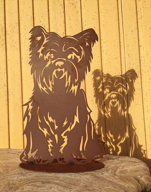 Hund Bello Terrier 52cm hoch Edelrost Rost Gartendekoration Tier Hunde
