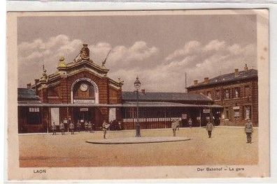 34123 Ak Laon Frankreich France der Bahnhof la Gare 1915