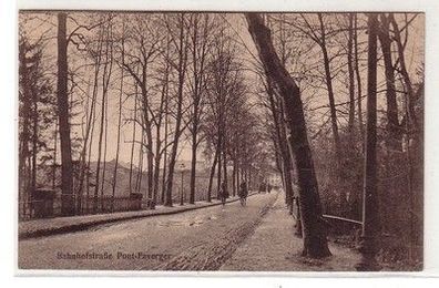 23251 Ak Bahnhofstraße Pont Faverger Frankreich France um 1915