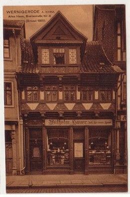 61120 Ak Wernigerode am Harz altes Haus Breitestrasse 4 um 1930