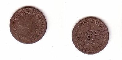1 Silber Groschen Münze Preussen 1825 A s/ ss
