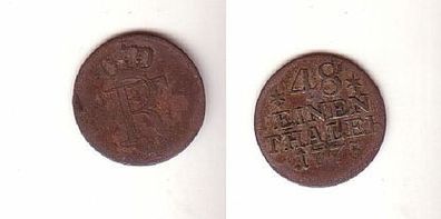 1/48 Taler Silber Münze Preussen 1775 A s/ ss