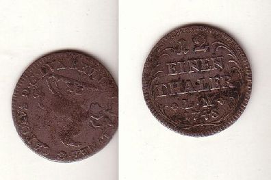1/12 Taler Silber Münze Braunschweig Wolfenbüttel 1748 L.M. s/ ss