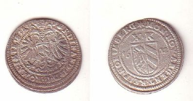 3 Kreuzer Silber Münze Nürnberg 1622 f. ss