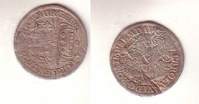 2 Schilling Silber Münze Hamburg 1727 I.H.L. s/ ss