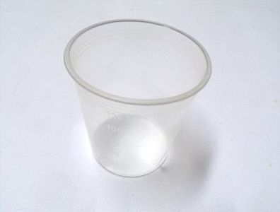 125ml Kunststoff Messbecher Becherglas transparent Hobby Küche Labor