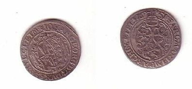 1/24 Taler Silber Münze Sachsen 1651 ss