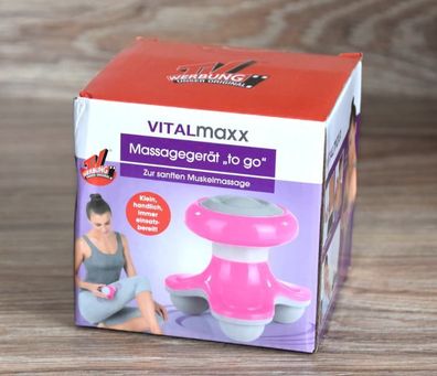 Mini Massagegerät to go von Vitalmaxx rosa Vibrationsmassage Massager NEU