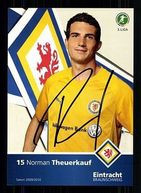 Norman Theuerkauf Eintracht Braunschweig 2009-10 Autogrammkarte + A 57676
