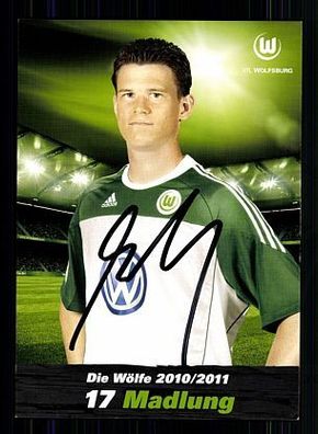 Alexander Madlung VFL Wolfsburg 2010-11 Autogrammkarte + A 57664