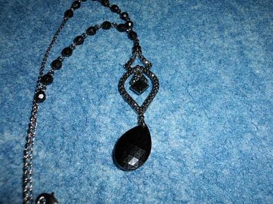 sehr schöne schwarze filigrane Kette von Avon-Halskette Black Drop