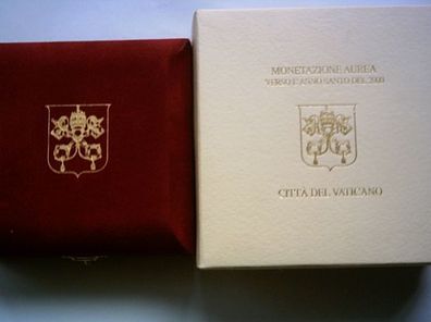 100000 Lire 2000 Vatikan Gold: Schatulle (Etui) und Umverpackung - keine Münze