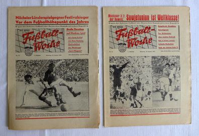 Zeitung Fußball Woche Fu Wo 23.08.1955 Geburtstag Geburt Jubiläum Fest Hochzeit