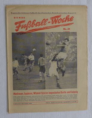 Zeitung Fußball Woche Fu Wo 09.10.1956 Geburtstag Geburt Jubiläum Fest Hochzeit