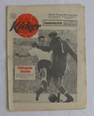 Zeitung Fußball Kicker 17.09.1956 Geburtstag Geburt Jubiläum Fest Hochzeit