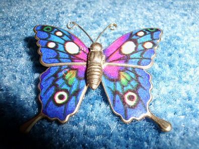 Brosche / Anstecker / Zierde für Bekleidung-Schmetterling blau