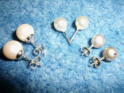 Ohrringe / Ohrhänger / Ohrstecker-Perlen 3 verschiedene Größen