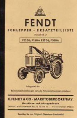 Ersatzteilliste Fendt Dieselross, F15G6 , F15H6 , F20G6 , F20H6