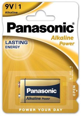 Panasonic - Alkaline Power - 6LF22 / 9V-Block - 9 Volt AlMn