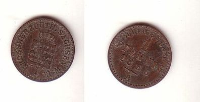 1 Pfennig Kupfer Münze Sachsen Weimar Eisenach 1865 A ss