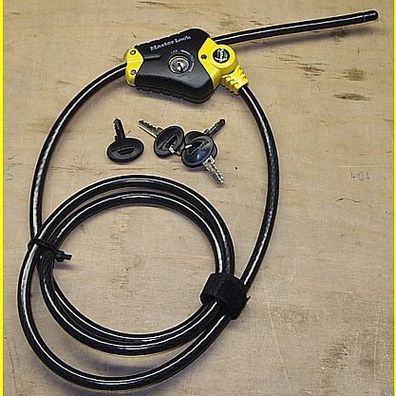 Master Lock Python Kabel mit Schloss incl. 4 Schlüssel Länge variabel 30 - 180 cm