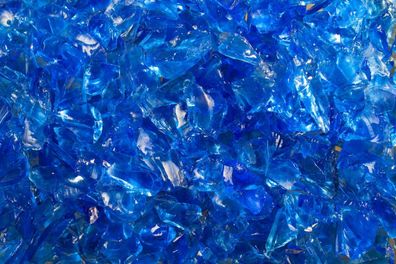 Gartendekoration Glassplitt, Glasbruch, dunkelblau, glass stone dark blue 5-10mm
