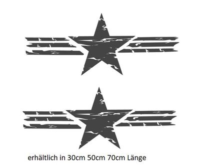 2 x US Stern Aufkleber Retro Autoaufkleber USA Star Army Military Sticker 267/6