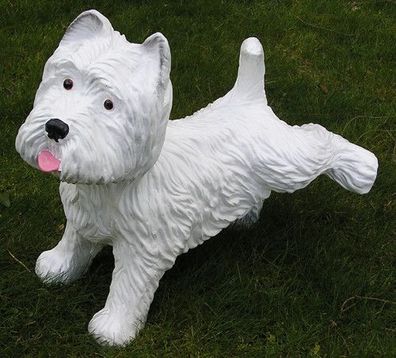 West Highland Terrier Figur Dekofigur Hund Dekoration Westy Statue Deko Hund