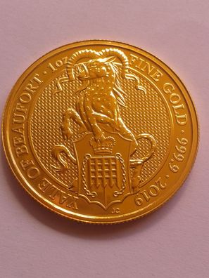 100 Pfund 2019 Großbritannien The Queens Beasts Yale of beaufort 1 Unze Gold 9999er