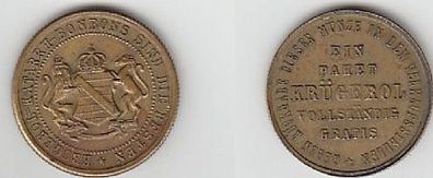 alte Wertmarke für Krügerol Halsbonbons um 1910