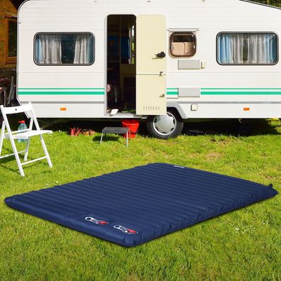 Outsunny® Luftmatraze Aufblasbare Luftbett Camping Matraze Schlafmatte Pongee