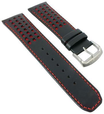 Citizen Red Arrows | Uhrenarmband Leder schwarz/ rot 23mm AT8060-09L