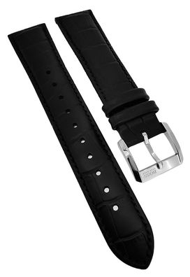 Hugo Boss | Uhrenarmband Leder schwarz Kroko-Optik | 1512844 > 1512845
