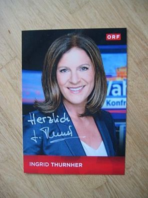 ORF Fernsehmoderatorin Ingrid Thurnher - handsigniertes Autogramm!!!
