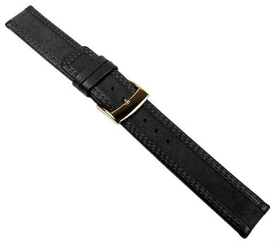 Balance Ersatzband Uhrenarmband Velour- und Glattleder schwarz 20591G