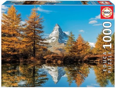 Puzzle - Matterhorn - 1000 Teile Schweiz, Mountain in Autumn, Educa # 17973