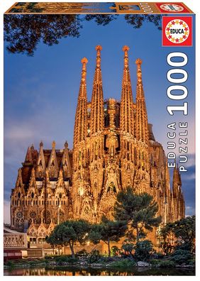 Puzzle - Sagrada Familia - 1000 Teile Barcelona, Spanien, Educa # 17097