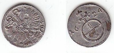 3 Pfennig Silber Münze Schlesien 1624 f. ss