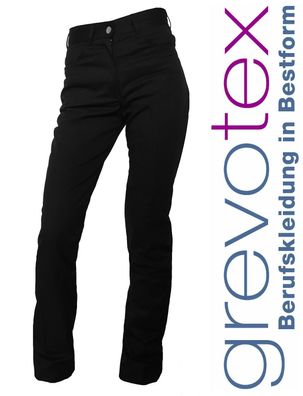 Damen Servicehosen Jeanshosen Kochhosen schwarz Größe 34 - 60 auch Übergrößen