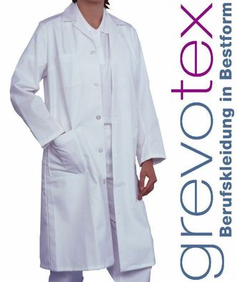 Damen Arztkittel Arztmantel Labormantel Reverskragen 100% Baumwolle Größe 34-56