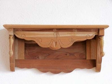 Wandkonsole Wandregal Board Konsole Naturton Holz Antik-Stil