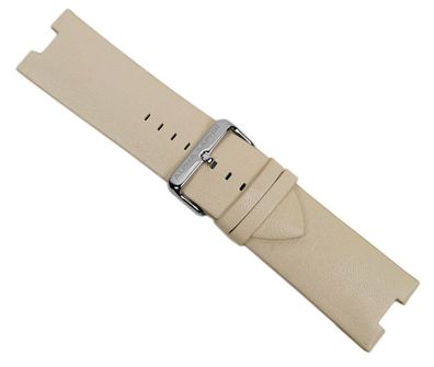 Alpha Saphir Uhrenarmband Leder Creme mit Einschnitt 11mm/30mm AS298C