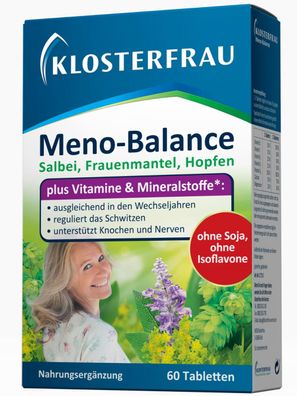 Klosterfrau Meno Balance® 60Tabletten Wechseljahre Vitamine Mineralstoffe Frauen