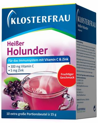 Klosterfrau Broncholind Heißer Holunder 10 Beutel Immunsystem Vitamin C Zink Tee
