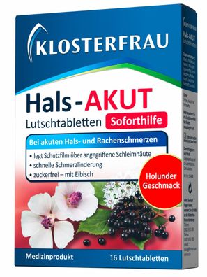 Klosterfrau Hals AKUT 16 Lutsch Tabletten Halsschmerzen Rachenschmerzen