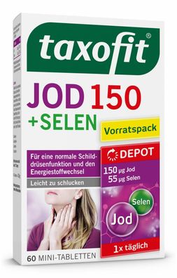 taxofit® Jod Depot Schilddrüsenfunktion Energiestoffwechsel Selen Schilddrüse