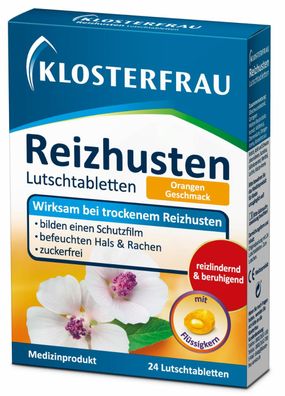 Klosterfrau Reizhusten 24 Lutsch Tabletten Orangen Geschmack Husten Erkältung