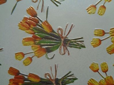 Motivbogen Kartenkarton Transparentpapier Blumen Tulpen Sonnenblumen Stiefmütterchen