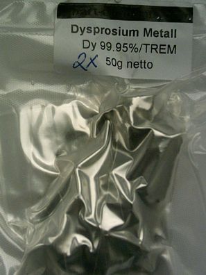 100g Dysprosium 99,95% TREM Seltene Erden Metall